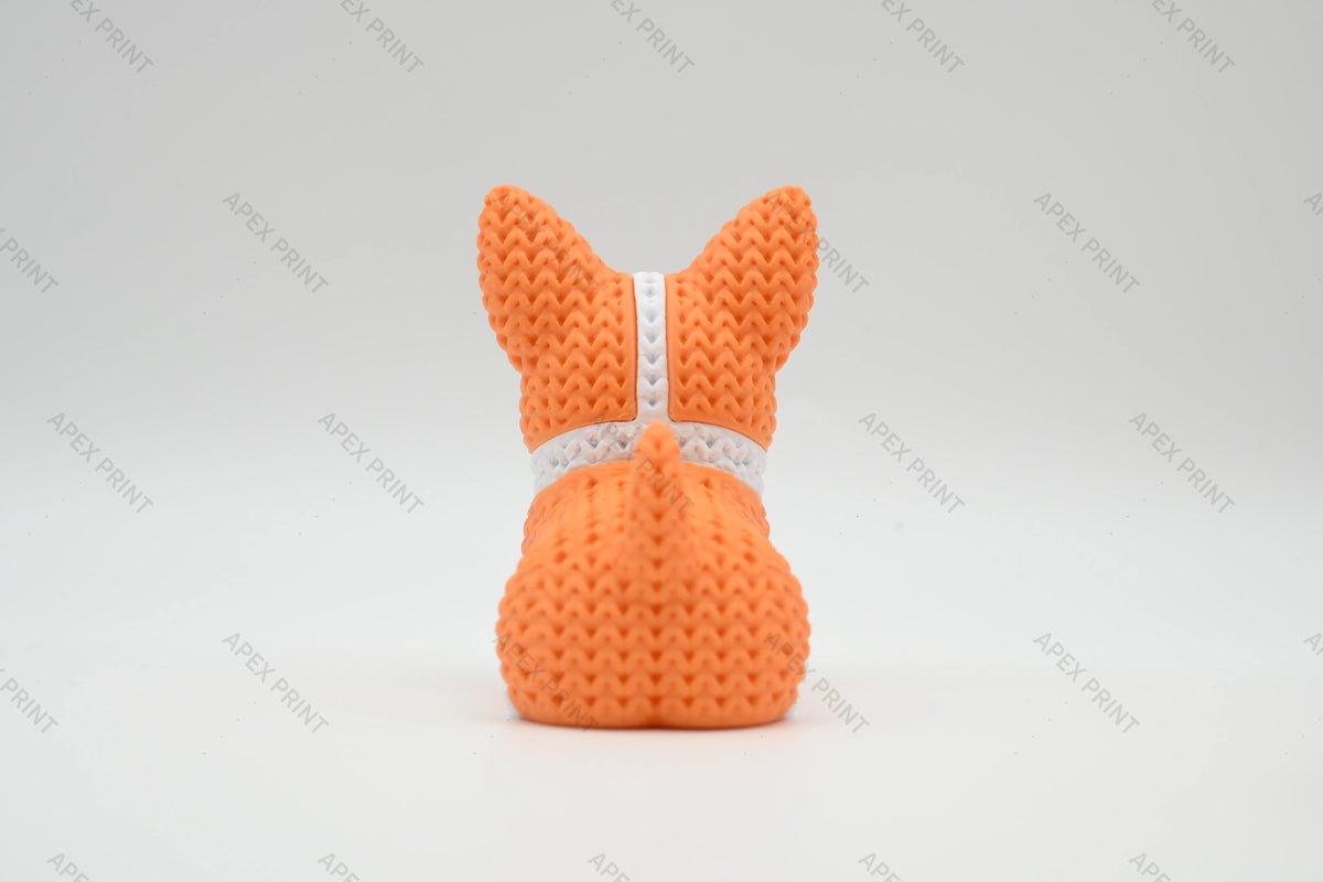 3D Printed Crochet-Style Corgi Figurine