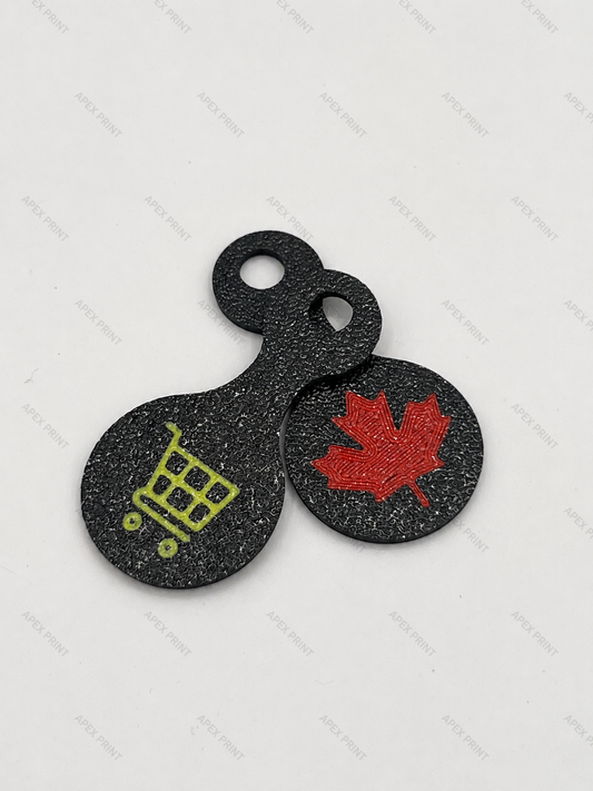 3D Printed Shopping Cart Token Tags - 0000
