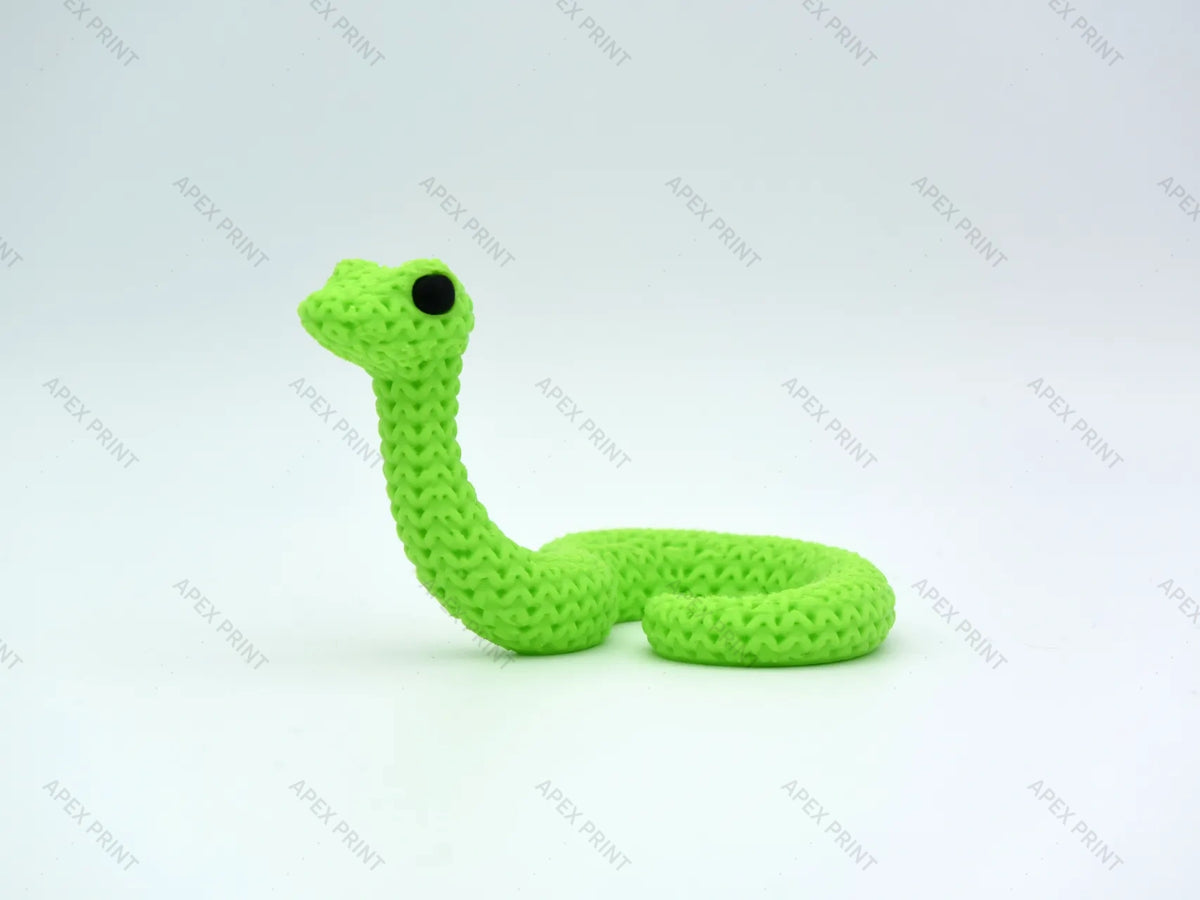 3D Printed Crochet-Style Snake Figurine