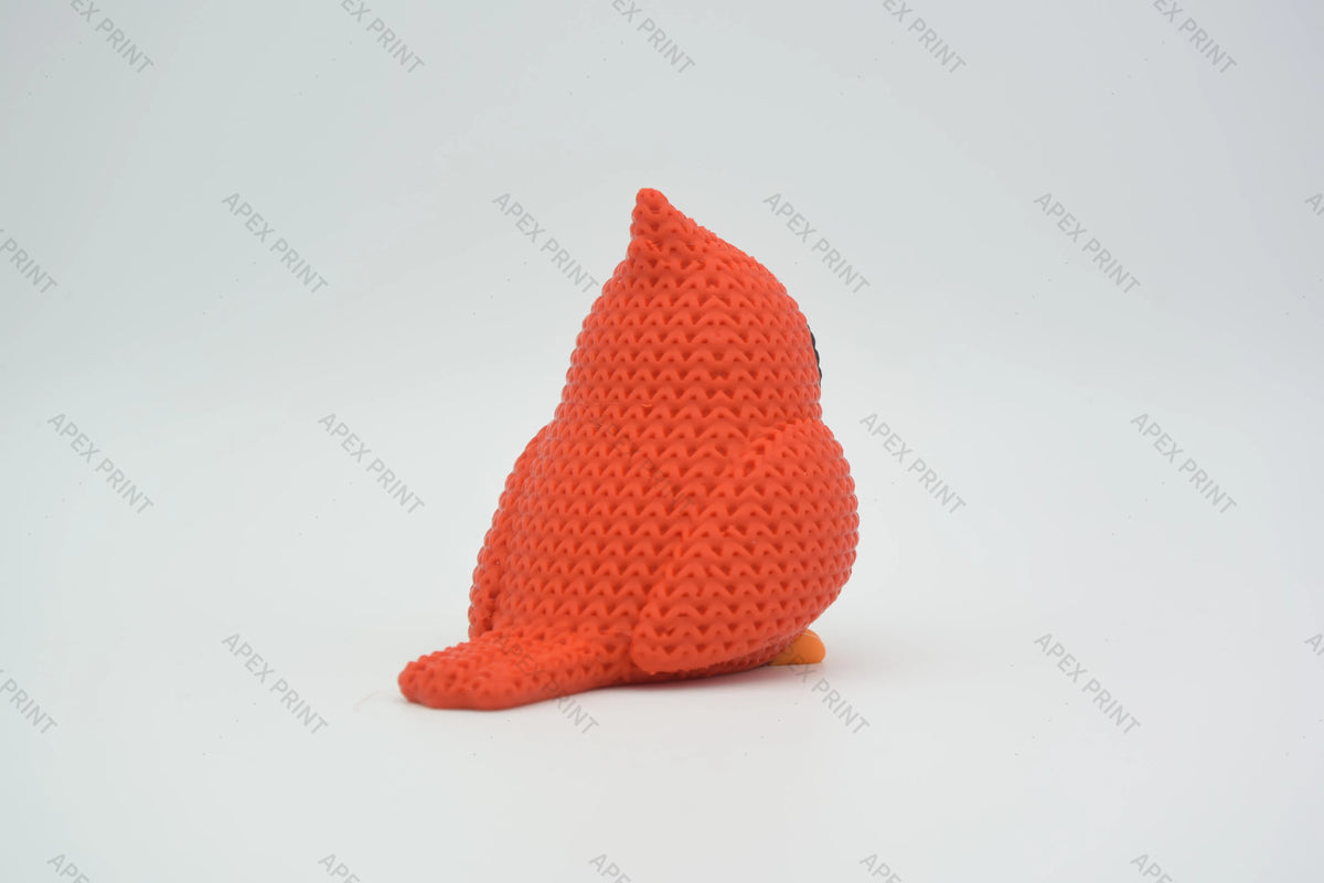 3D Printed Crochet-Style Cardinal Figurine