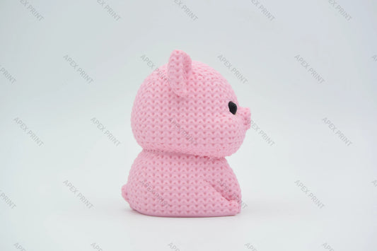3D Printed Crochet-Style Pig Figurine