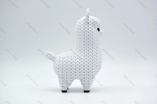3D Printed Crochet-Style Alpaca Figurine