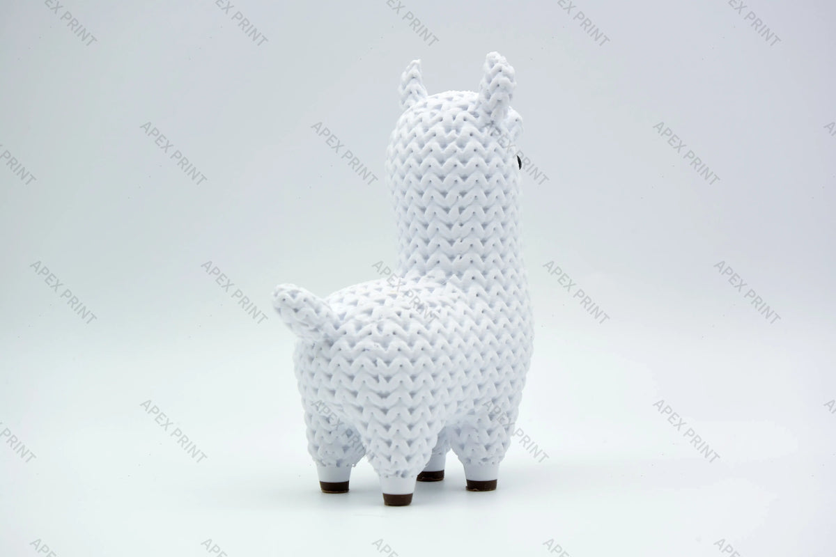 3D Printed Crochet-Style Alpaca Figurine