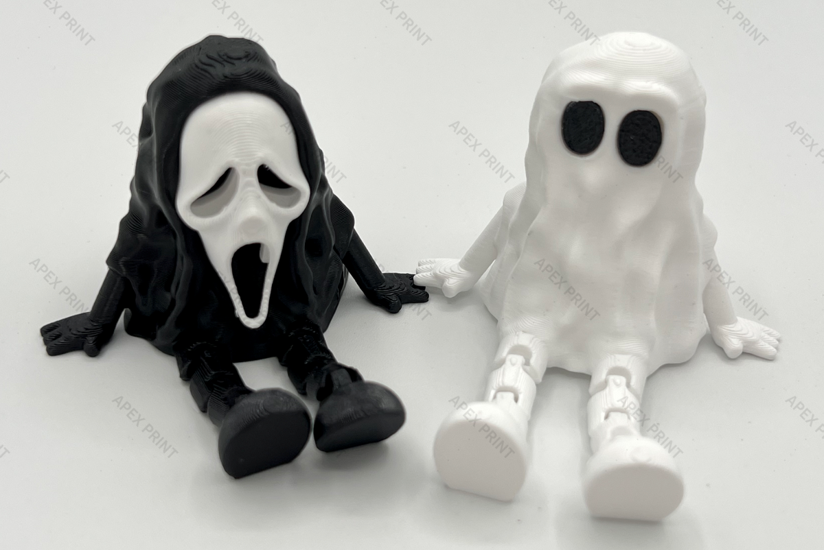 3D Printed Ghost with Articulated Legs - 0000A