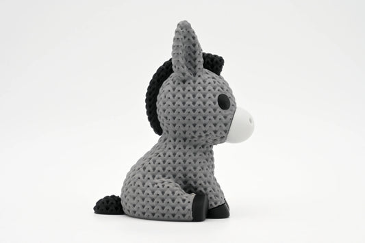 3D Printed Crochet-Style Donkey Figurine