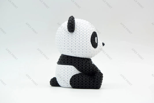 3D Printed Crochet-Style Panda Figurine