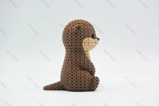 3D Printed Crochet-Style Otter Figurine