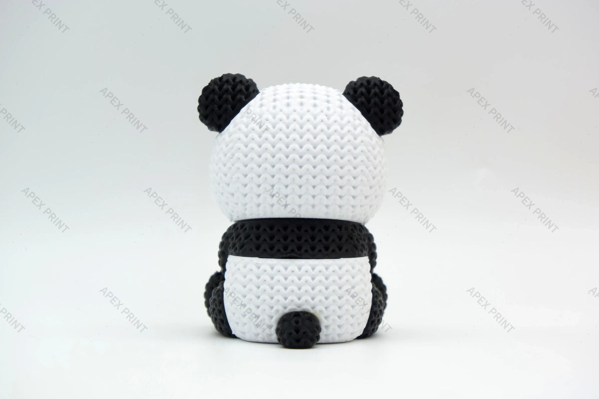 3D Printed Crochet-Style Panda Figurine