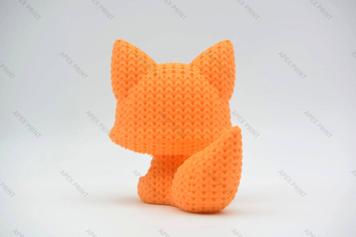3D Printed Crochet-Style Fox Figurine