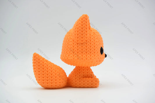 3D Printed Crochet-Style Fox Figurine