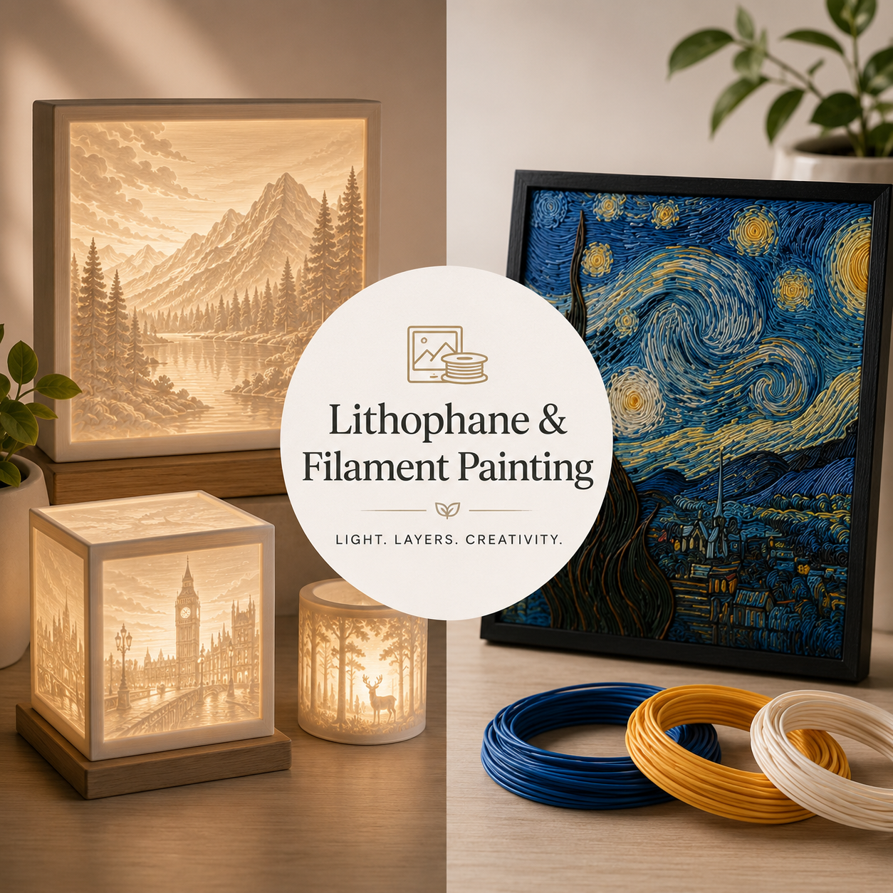 3D Lithophane & Filament Painting