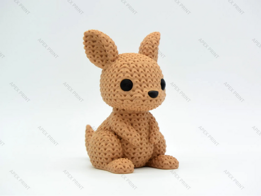 3D Printed Crochet-Style Kangaroo Figurine