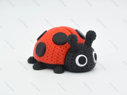 3D Printed Crochet-Style Ladybug Figurine