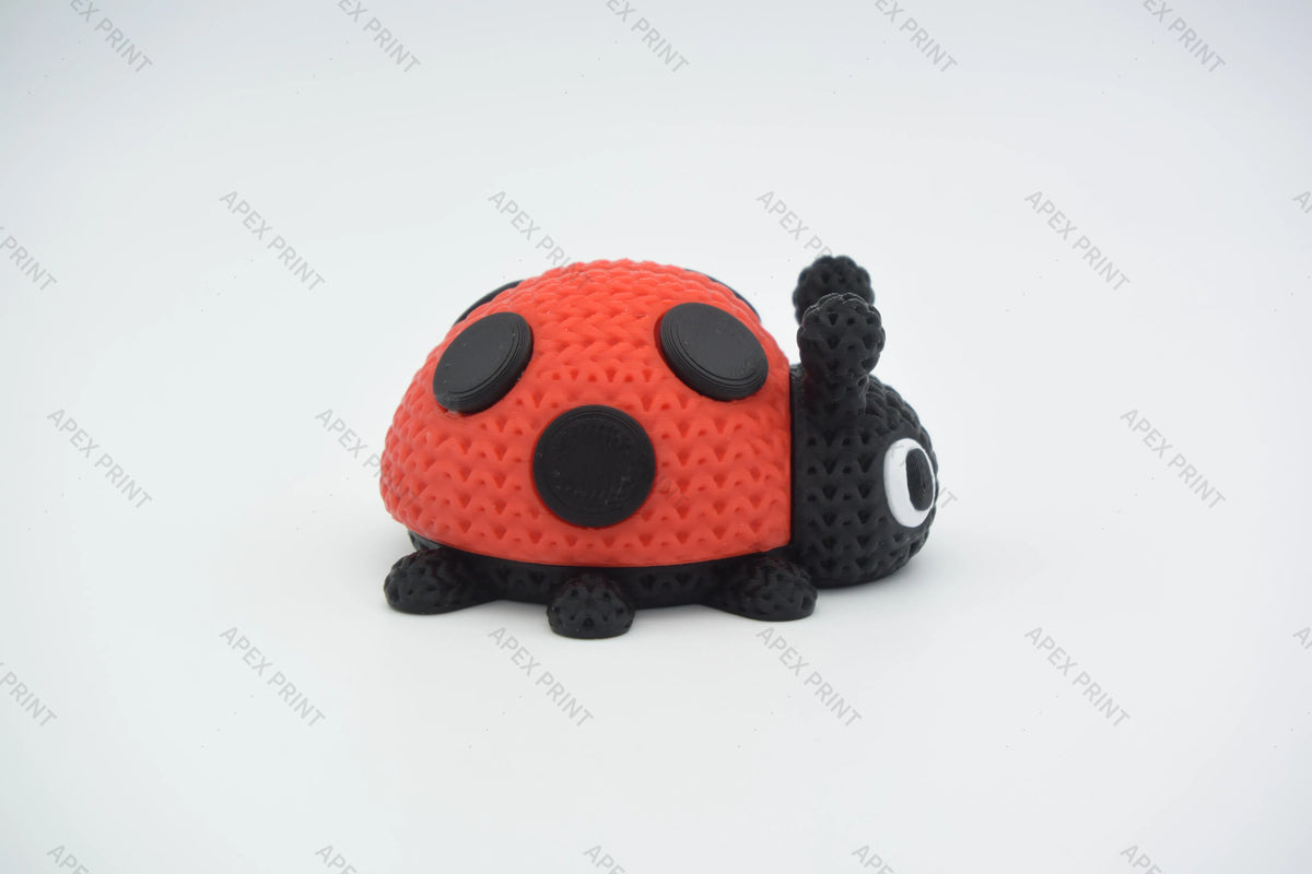 3D Printed Crochet-Style Ladybug Figurine