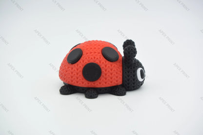 3D Printed Crochet-Style Ladybug Figurine