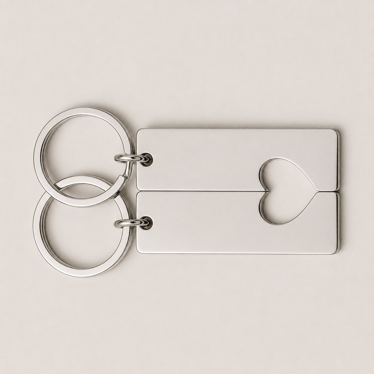 Personalized Stainless Steel Heart Keychain