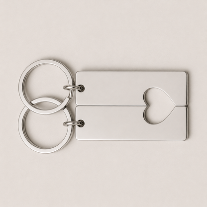 Personalized Stainless Steel Heart Keychain