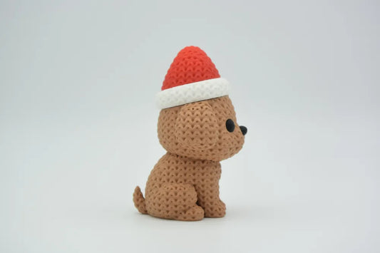 3D Printed Christmas Puppy Figurine