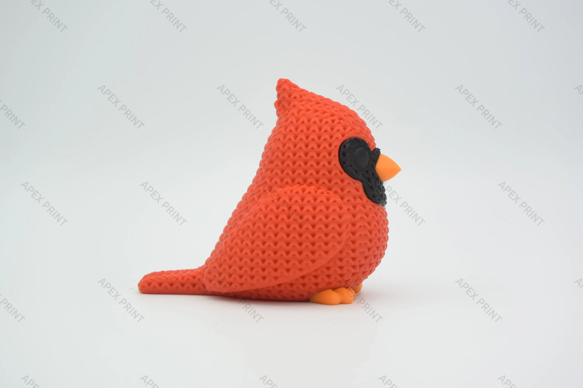 3D Printed Crochet-Style Cardinal Figurine