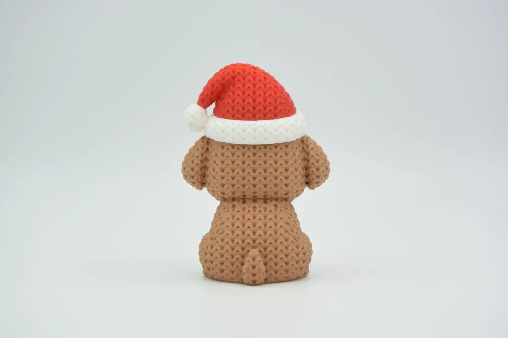 3D Printed Christmas Puppy Figurine