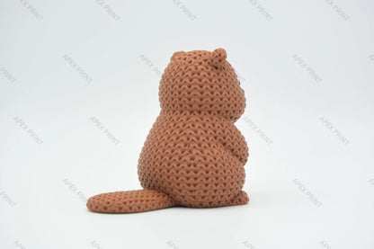3D Printed Crochet-Style Beaver Figurine