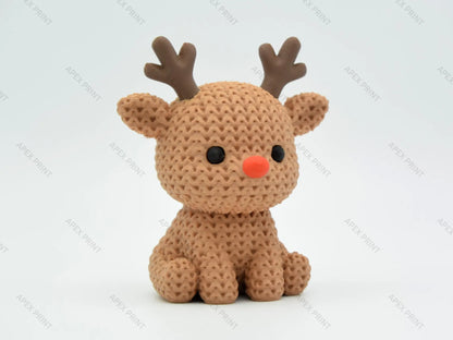 3D Printed Christmas Reindeer Figurine