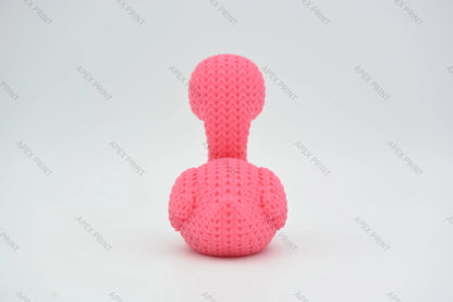 3D Printed Crochet-Style Flamingo Figurine