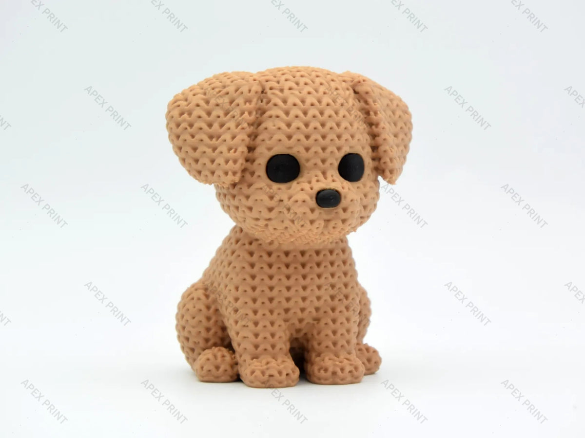 3D Printed Crochet-Style Puppy Figurine