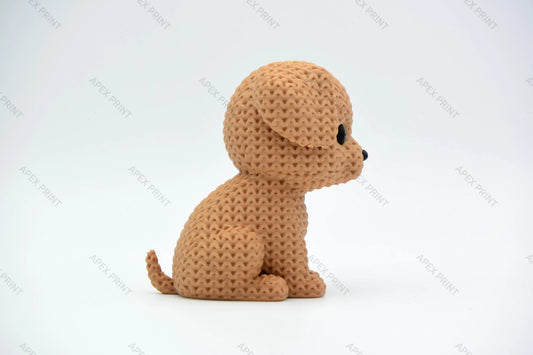 3D Printed Crochet-Style Puppy Figurine
