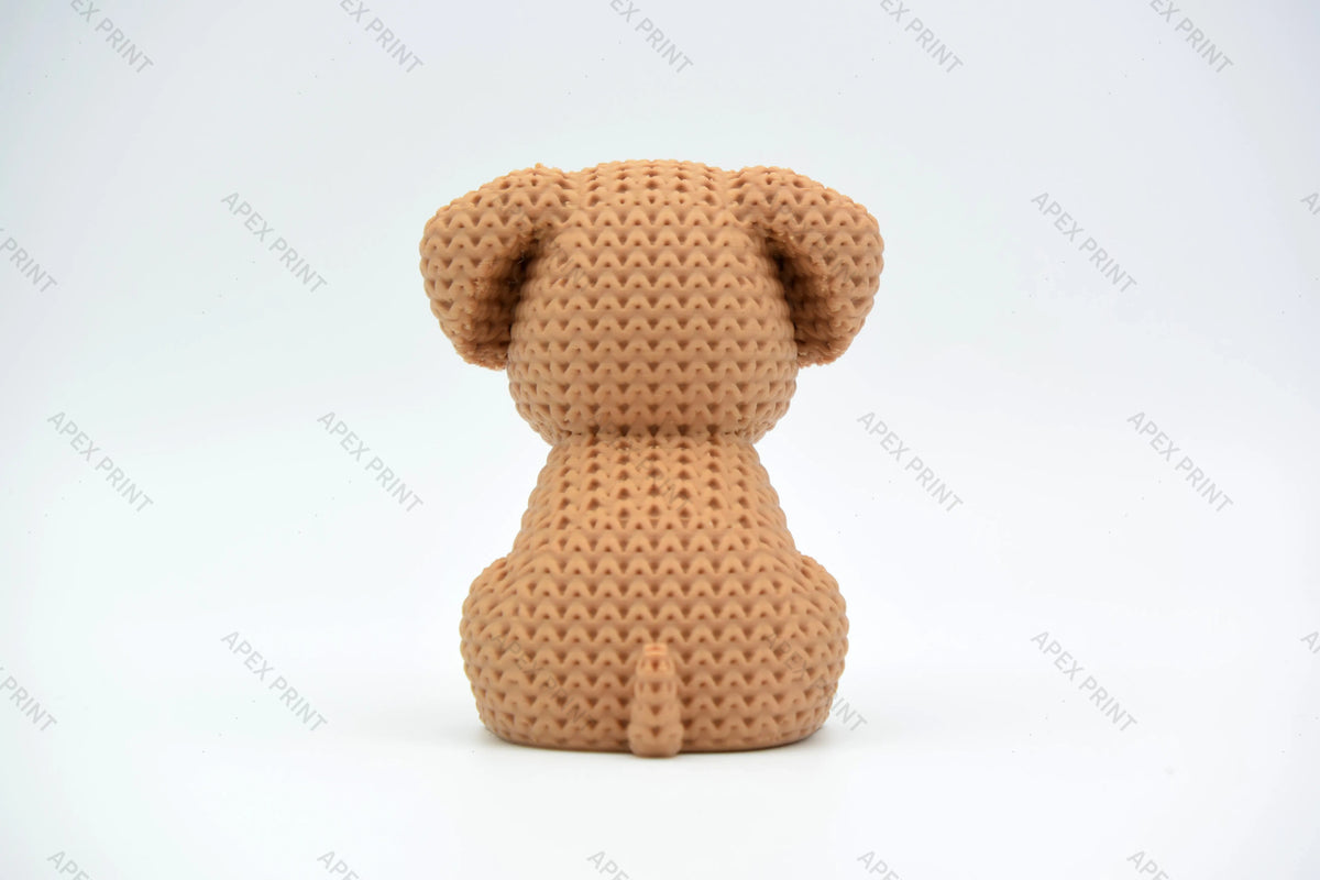 3D Printed Crochet-Style Puppy Figurine
