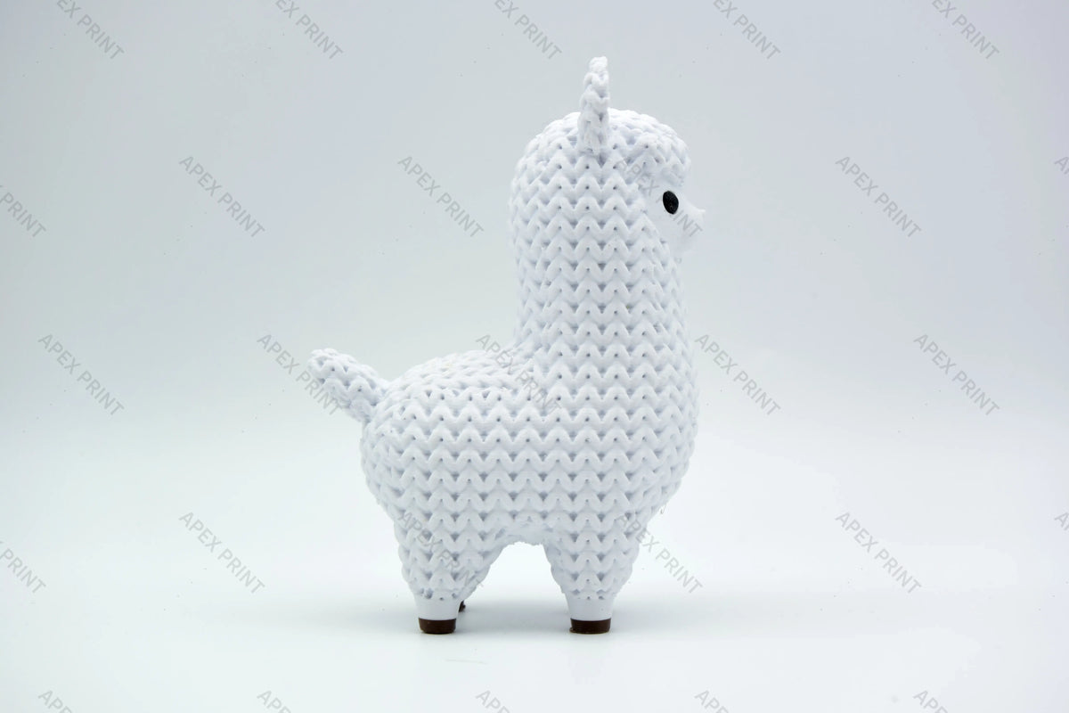 3D Printed Crochet-Style Alpaca Figurine