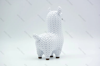 3D Printed Crochet-Style Alpaca Figurine