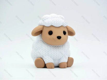 3D Printed Crochet-Style Sheep Figurine