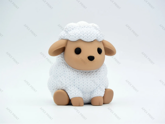 3D Printed Crochet-Style Sheep Figurine