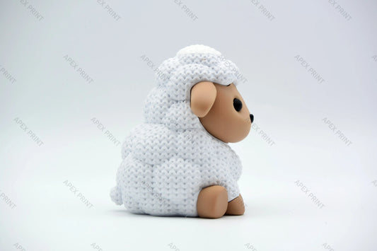 3D Printed Crochet-Style Sheep Figurine