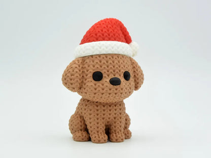 3D Printed Christmas Puppy Figurine