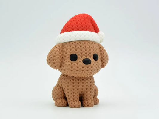 3D Printed Christmas Puppy Figurine