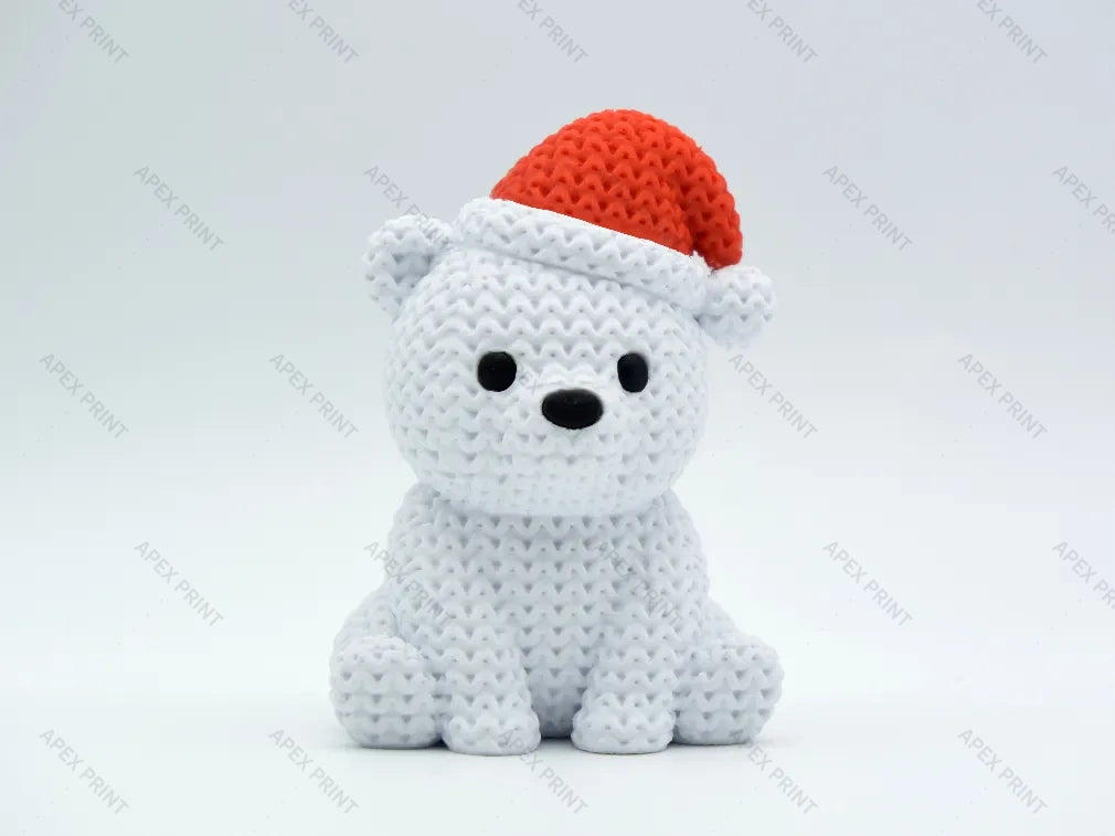 3D Printed Christmas Bear Figurine