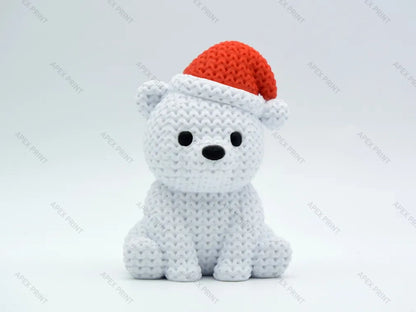 3D Printed Christmas Bear Figurine