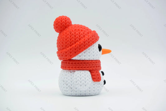 3D Printed Crochet-Style Snowman Figurine