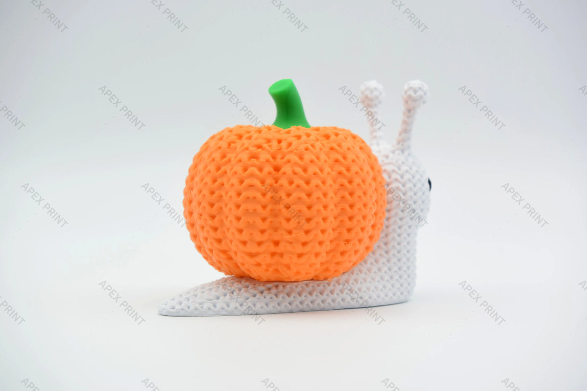 3D Printed Pumpkin-Shell Snail Figurine