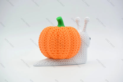 3D Printed Pumpkin-Shell Snail Figurine