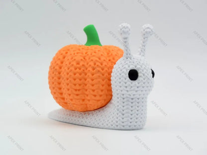 3D Printed Pumpkin-Shell Snail Figurine