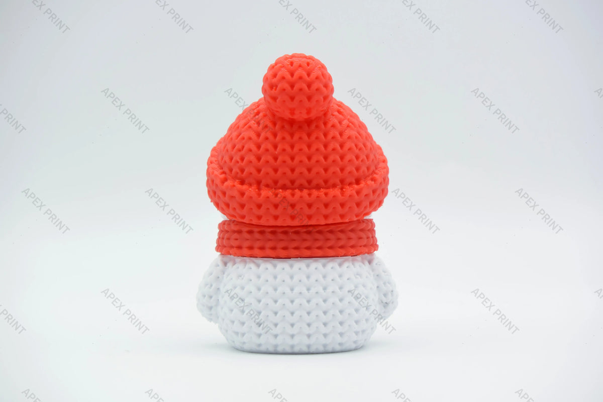 3D Printed Crochet-Style Snowman Figurine