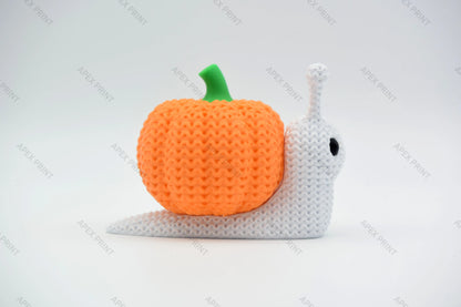 3D Printed Pumpkin-Shell Snail Figurine
