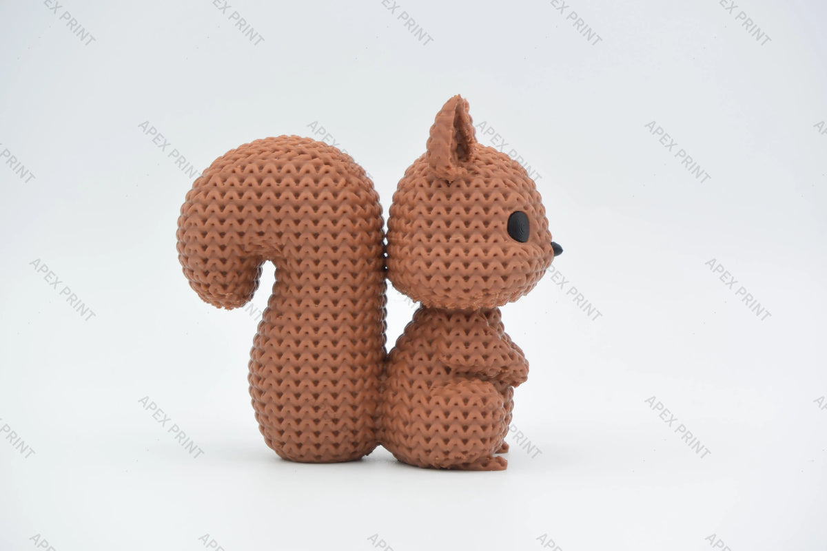 3D Printed Crochet-Style Squirrel Figurine