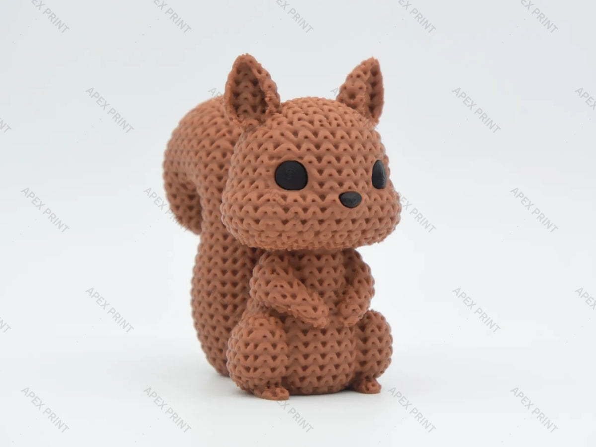 3D Printed Crochet-Style Squirrel Figurine