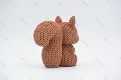 3D Printed Crochet-Style Squirrel Figurine