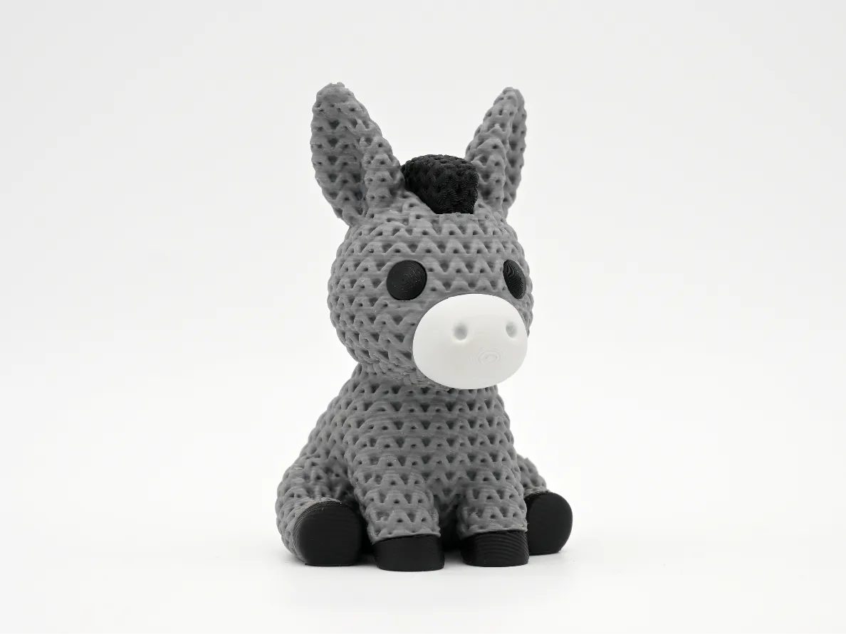 3D Printed Crochet-Style Donkey Figurine