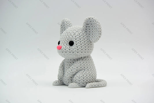 3D Printed Crochet-Style Mouse Figurine